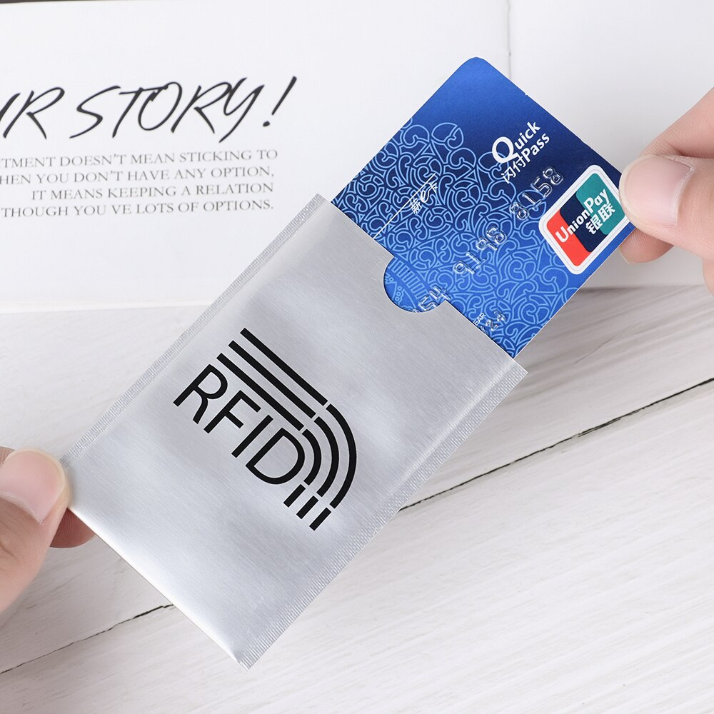 10pcs Anti Theft RFID Blocking Card Protector Sleeve Card Holder To Prevent Unauthorized Scanning of Card