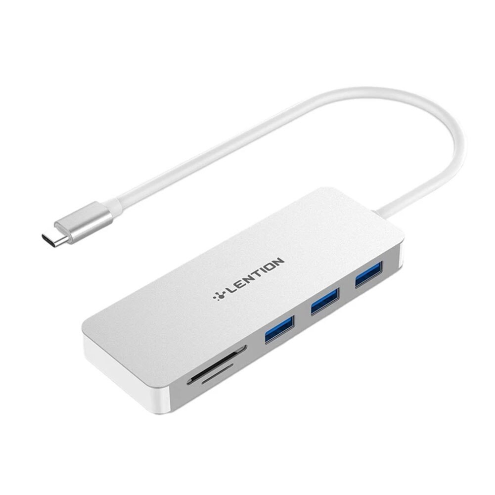 USB-C Hub Met Usb 3.0 Poorten En Sd/Tf Kaartlezer Microfoon Compatibel Laptop Adapter Voor Macbook Multi-poort Type C Adapter