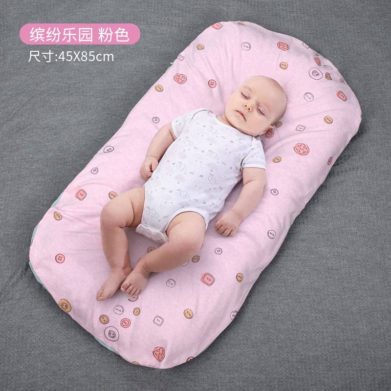 Lit bionique Portable pour bébé, lit à pression en coton, amovible et lavable, nid d&#39;utérus pour -né: Pink paradise