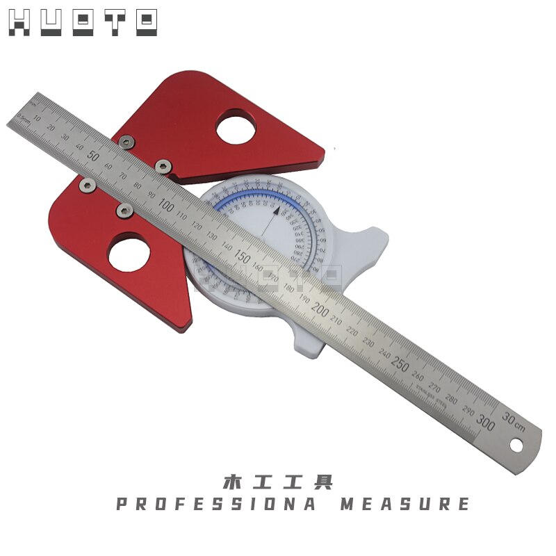 Woodworking Center Scribe 45/90 Degree Wood Ruled Carpenter Marking Ruler Finder Angle Line Gauge