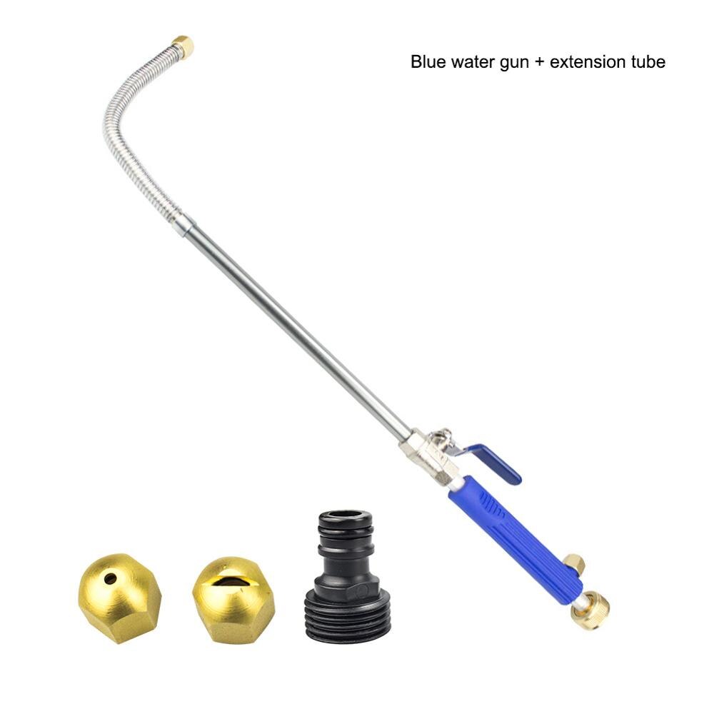 Draagbare Hoge Druk Waterstralen Metalen Jet Tuin Sprinkler Slang Spray Washer Cleaning Tools Wasstraat: BLUE-E