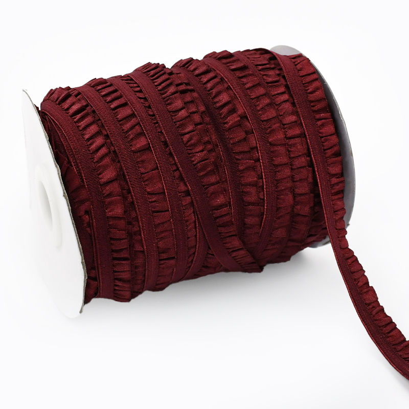 5/10/20M 10mm Meetee Ruffled Elastic Band for Sewing Pleated Stretch Lace Trim Rubber Ribbon Hairband Elasticity Tape Accessory