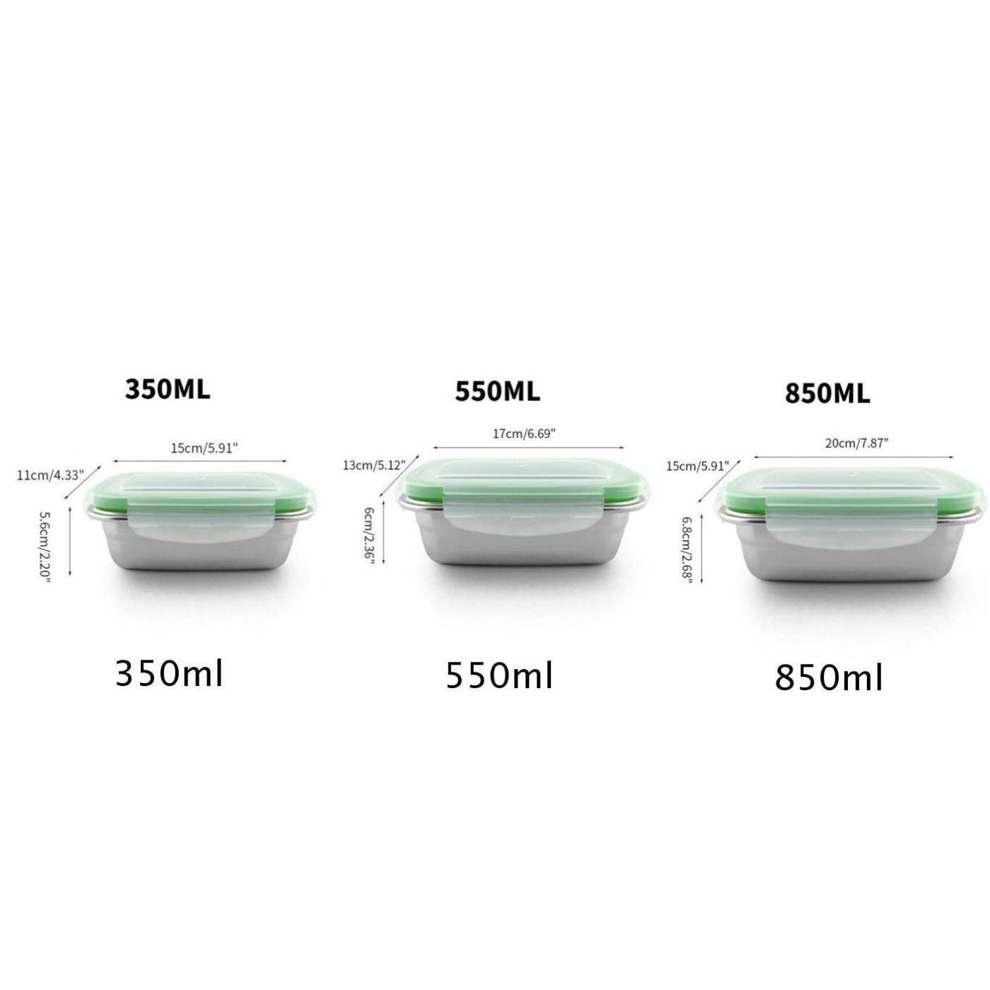 Stainless Steel Thermal Insulated Lunch Box Bento Food Container Layers Storag: 550ml