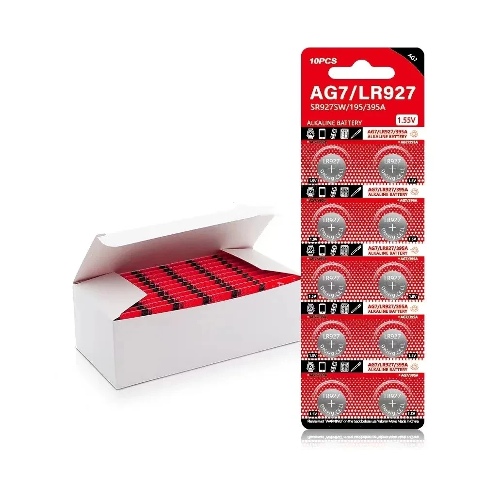 2-100pcs AG7 LR927 SR927SW LR57 SR927 395A 1.5V Button Cell Batteries,Watch Battery for Toys/Calculators/Watches,Long-Lasting