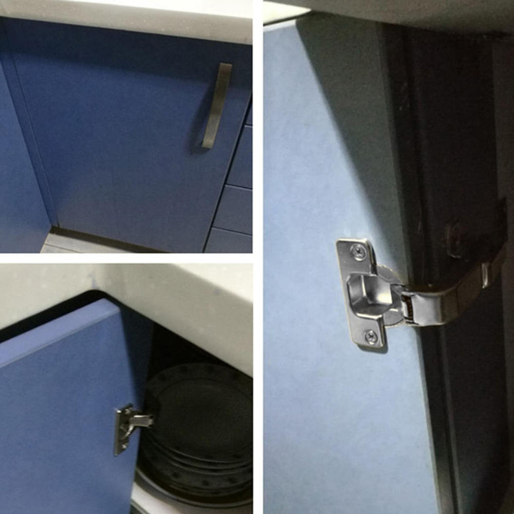 4pcs Silver Special 90 Degree Hinge Short Arm Hinge For Cabinets Furniture Wardrobes Furniture Hinges