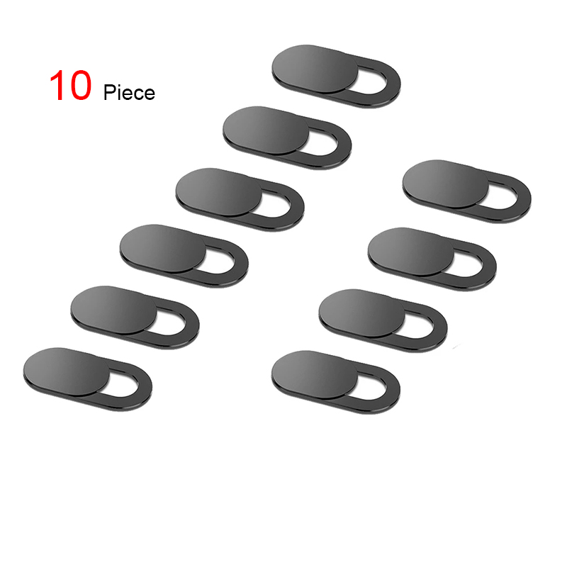 Webcam Cover Universele Telefoon Antispy Camera Cover Voor Iphone Xiaomi Samsung Tablet Lenzen Privacy Sticker Voor Ipad Web Laptop Pc: 10 Piece Black