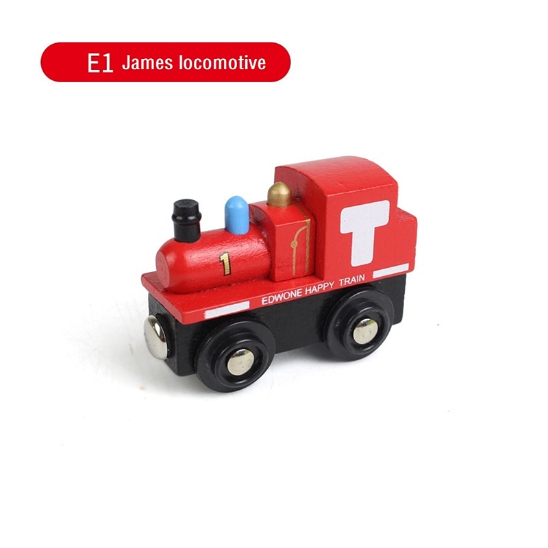 Treno magnetico in legno giocattolo per bambini giocattolo James Anime locomotiva giocattoli per auto treno in legno veicoli ferroviari regali di compleanno per bambini