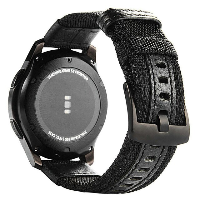 Correa de Nylon para Xiaomi Huami Amazfit Stratos 2 ritmo inteligente reloj banda 22MM correa para Samsung Gear S3/Huawei Watch GT activo: black / other 22mm band