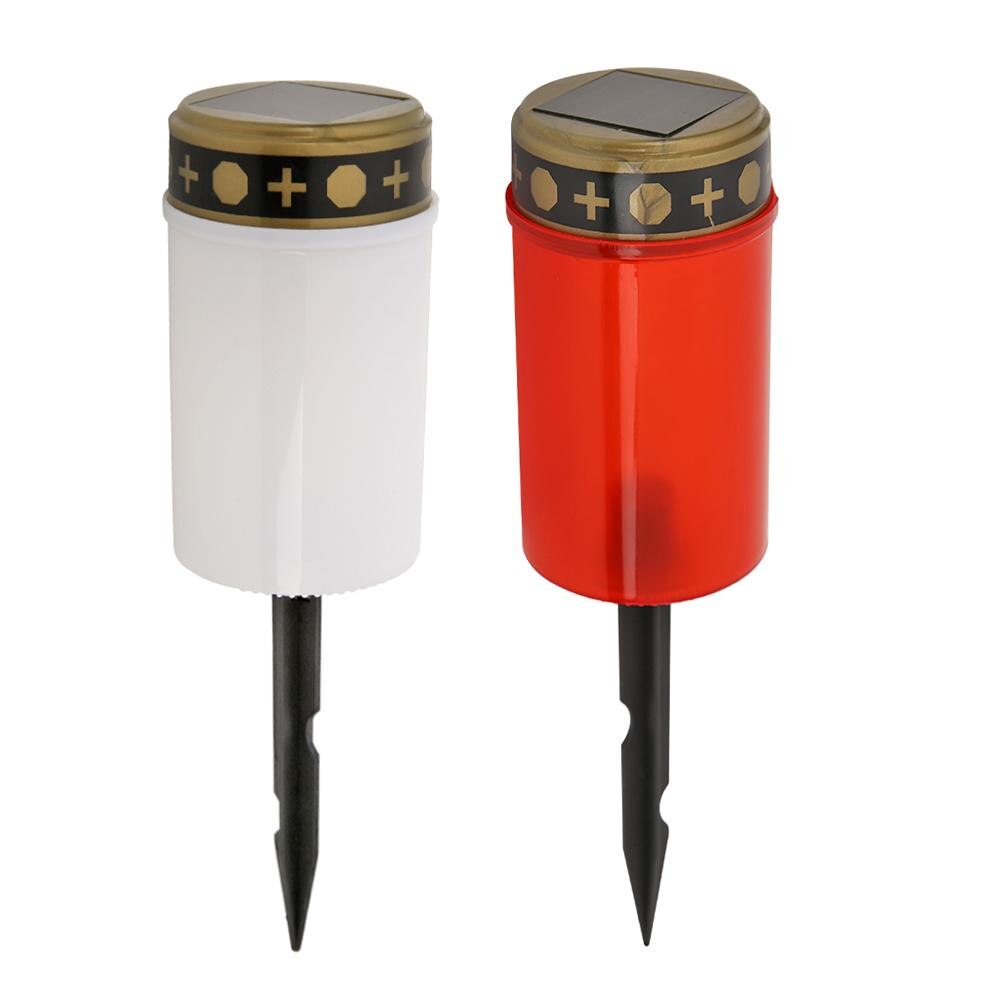 Lámpara con velas electrónicas de cementerio LED, luz de té decorativa Solar sin llama, ahorro de energía y protección del medio ambiente