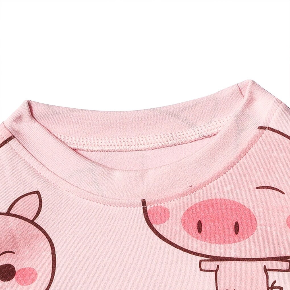 子供の漫画の動物のプリントのパジャマセットパジャマ服綿 Pjs トップパンツスーツ