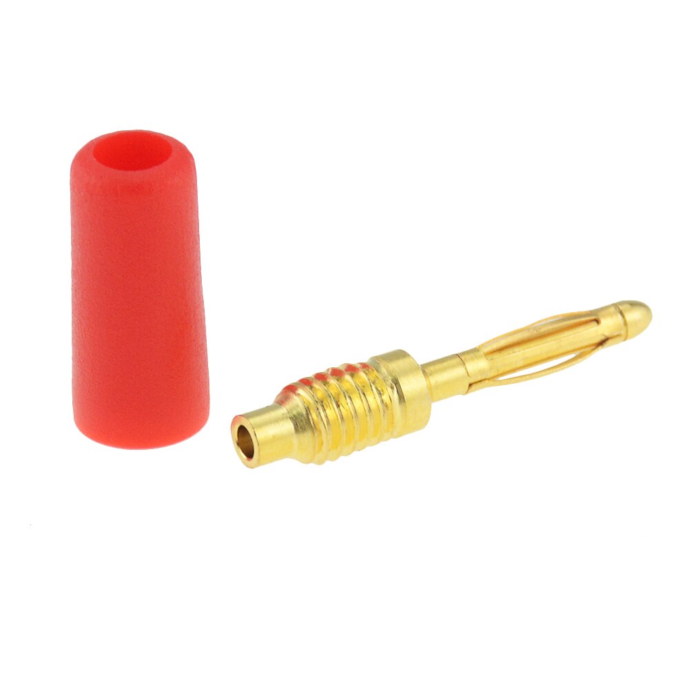 5Stck Gold-überzogene 2MM Kleine Banane Stecker 2mm Laterne Kopf Schweißen Für Experiment Prüfung Linie Isolierung Tafel Stecker Bananen Buchse