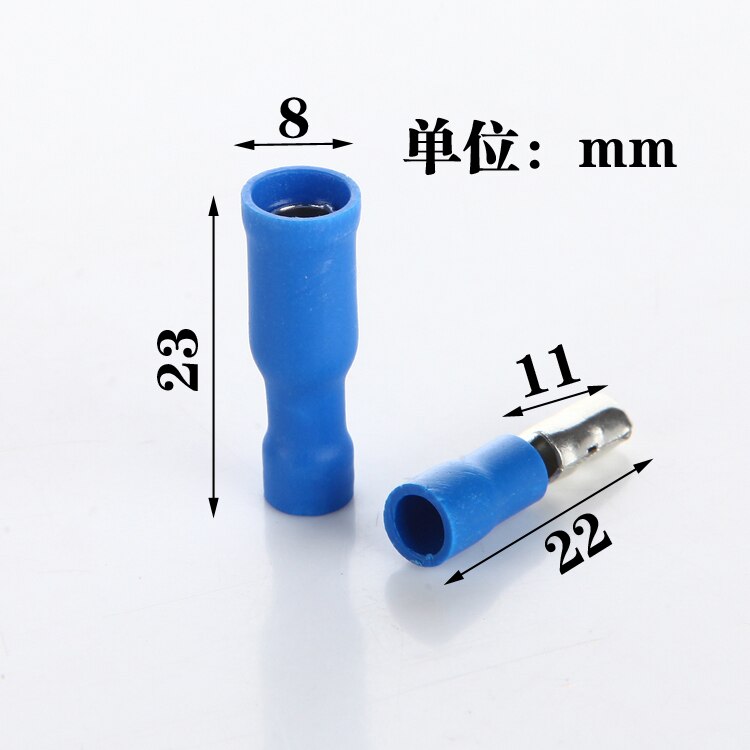 YM001 Terminal connectors 20set/bag blue Female with Male bullet shape copper Spade Insulated Electrical Crimp