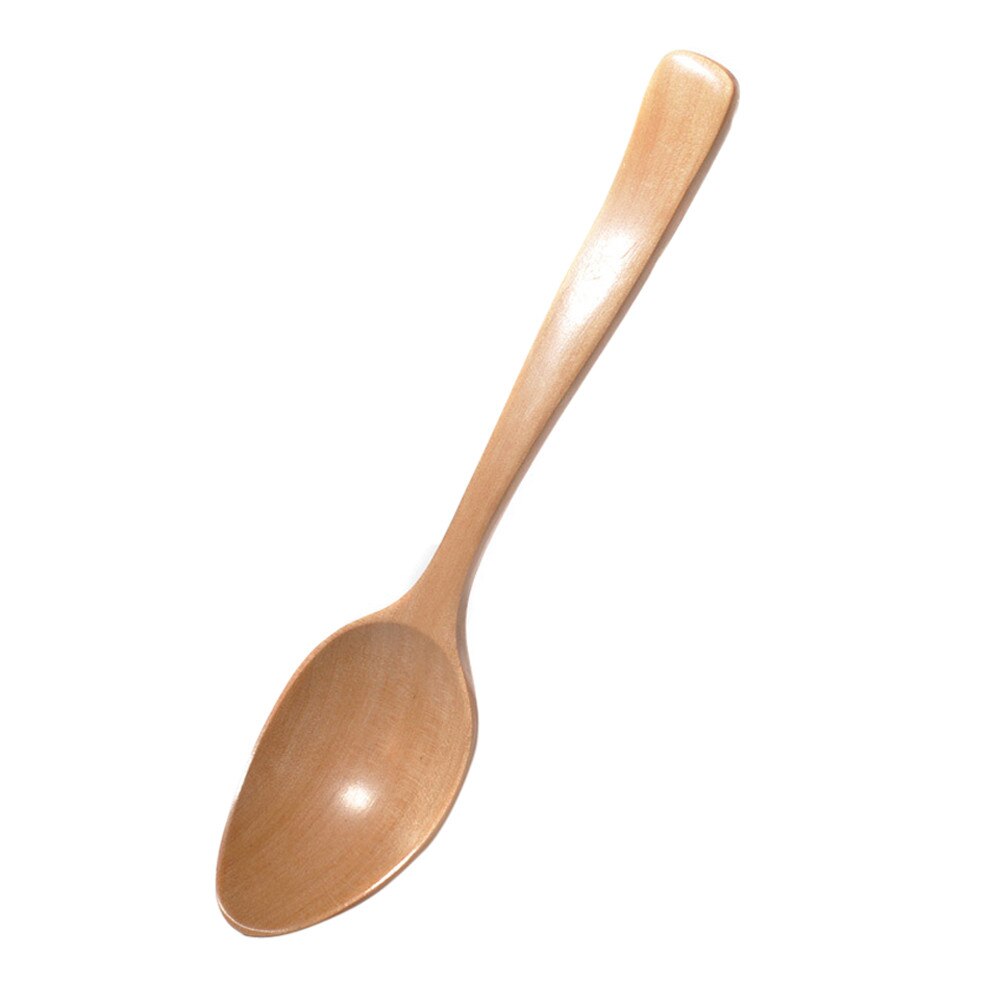 Houten lepel vork bamboe keuken kookgerei gereedschap soep-theelepel servies 11.6: B