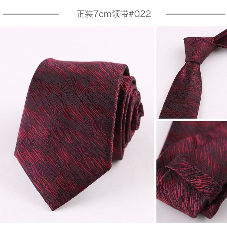 7cm slips kostym randig bankett slips brudgum man gentleman bröllopsklänning jacquard slips gravatas para homens: 022