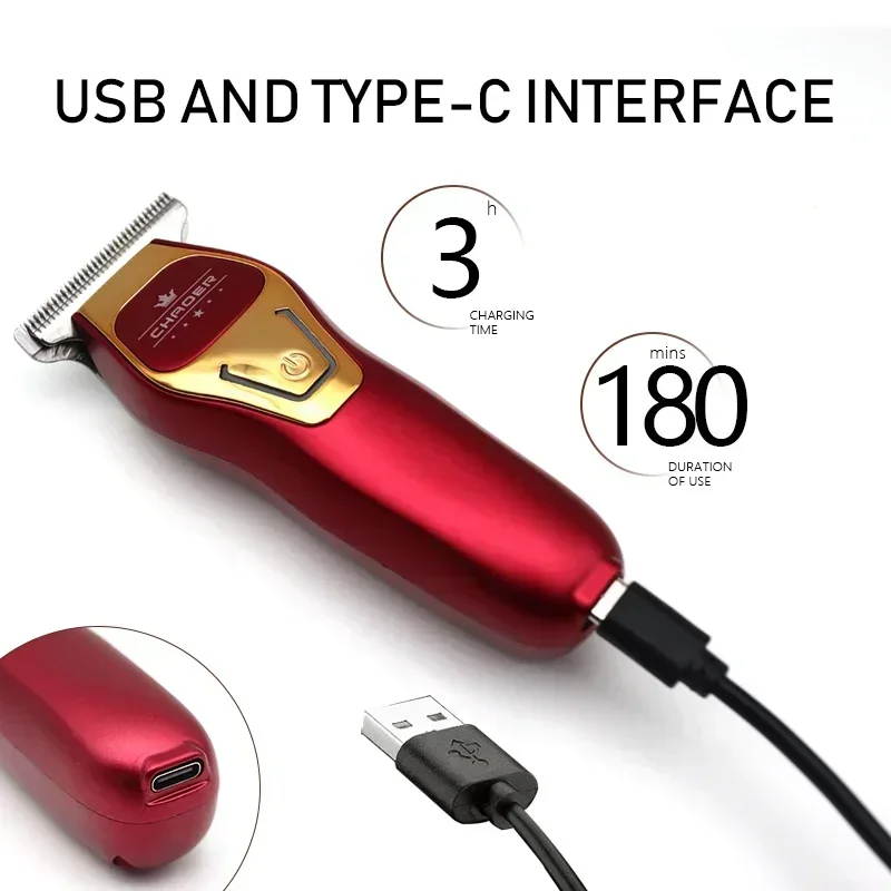 CHAOER A97 Professionelle Herren-Haarschneidemaschine, Mini-Akku-Haarschneidemaschine, 0 mm, rasierter Kopf, USB-Aufladung, Haarschneidemaschine