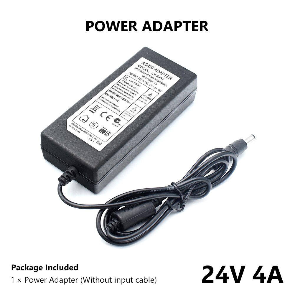 Ac Naar Dc 24 V Volt Voeding Power Adapter 24 V 4A Converter Transformator 24 V Voeding Lader voor Led Strip En Cctv Camera