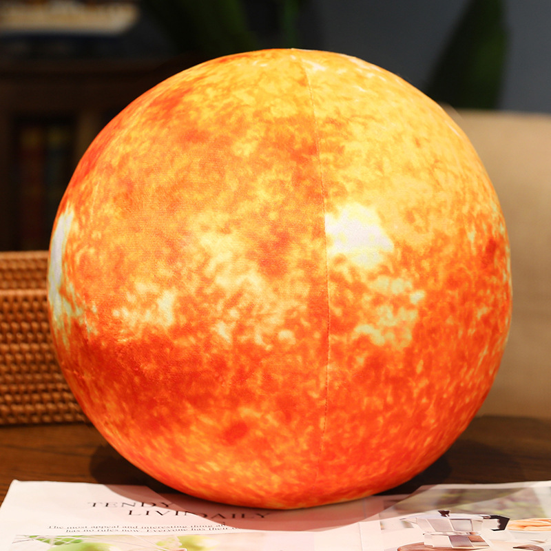 Simulación de tierra, sol, Marte, juguete de peluche, planetas rellenos en el sistema Solar, almohada de muñeca suave, cojín, juguetes para niños, decoración de de cumpleaños: Blanco / 31cm-50cm