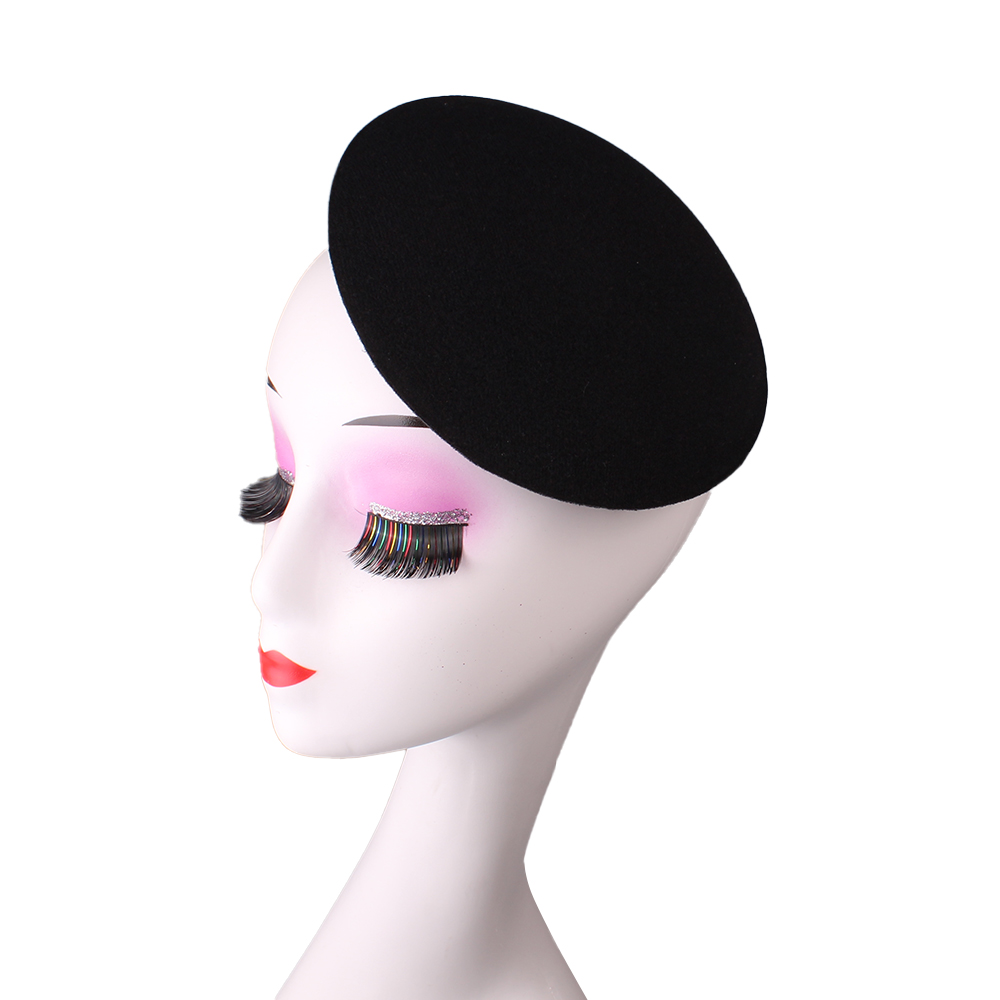 Accesorios para el cabello de 17CM para mujer, Base de fascinador para boda, , cena, Material artesanal: XS / Negro