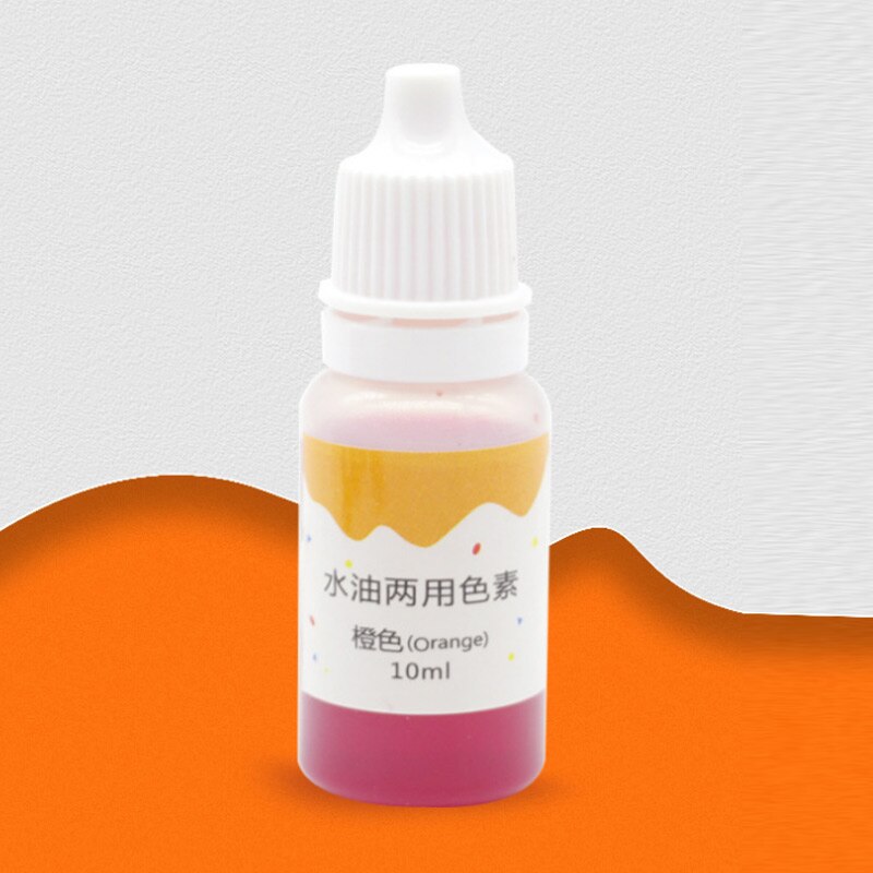 10ml Handgemachte Seife Farbstoff Pigmente Basis Farbe Flüssigkeit Pigment DIY Manuelle Seife Farbstoff Werkzeug Bausatz MK: Orange