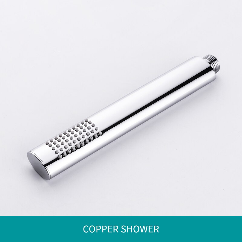 Bathroom Chrome Round Handheld Shower Head with Brass Bracket Holder and PVC Hose Shower Set: Hand Shower Only