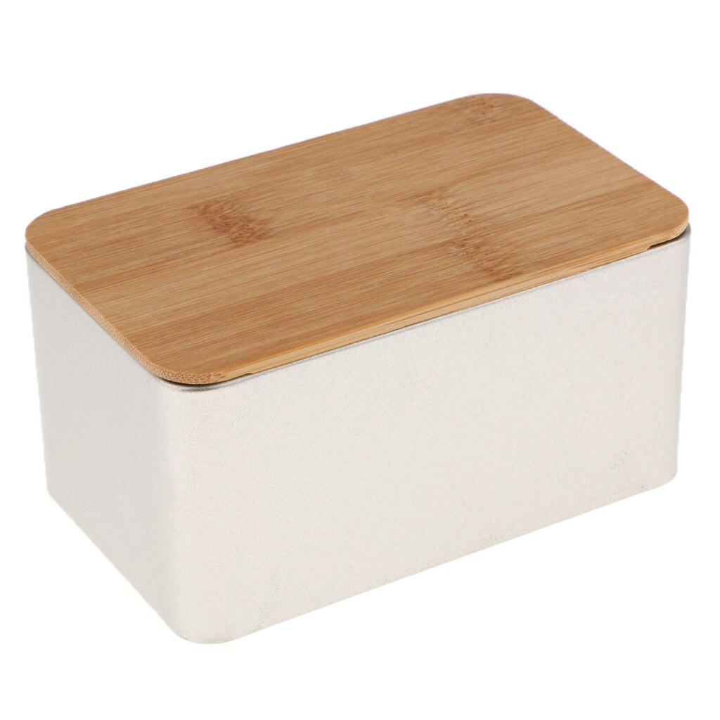 Kitchen Metal Storage Box With Bamboo Lid Bins Bread Sugar Boxes Tea Herb Storage Holder Food Containers Organizer: H