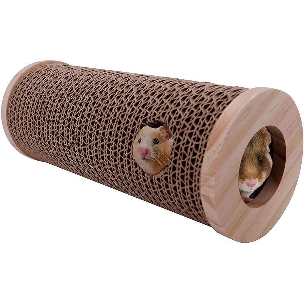 Corrugated Hamster Tunnel Toy Hamster Nest Small Pet Tunnel Toy for Hamsters and Mice