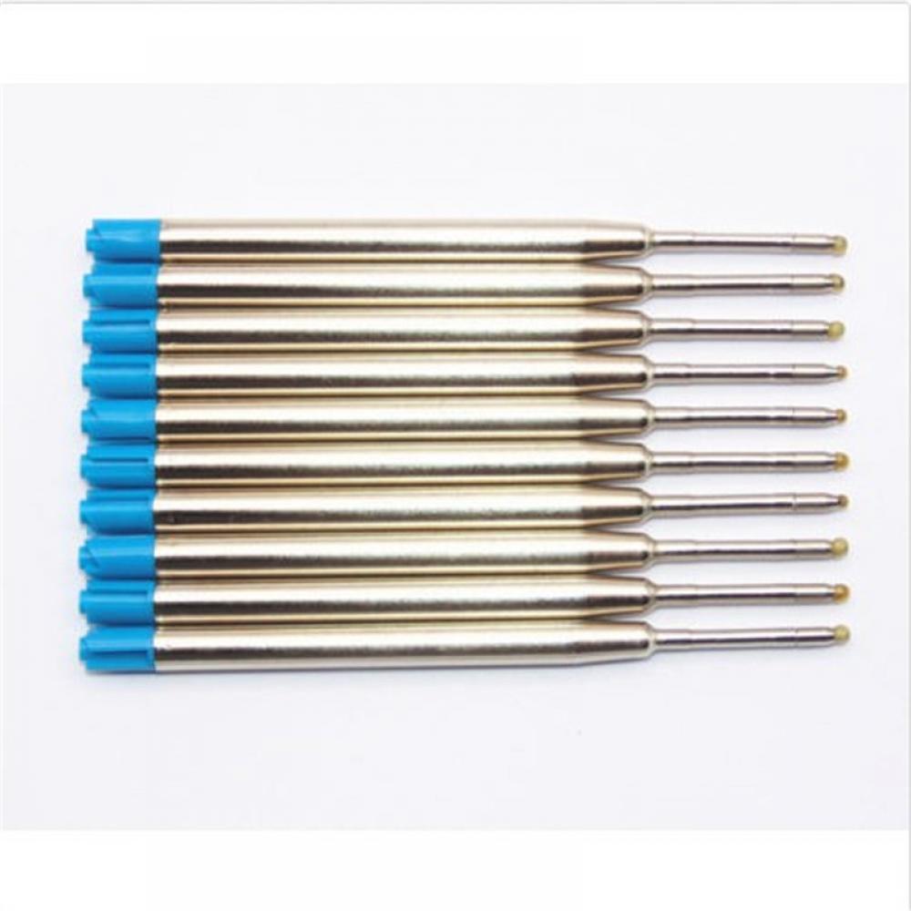 10 Pcs Universal Standard Style Ballpoint Pen Refills Replacement Black and Blue Ink Refills 0.7/1.0 mm School Office Supplies: Blue-1mm