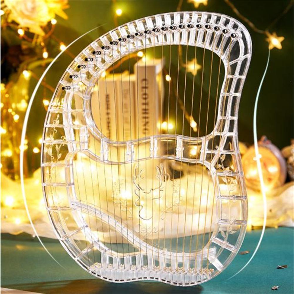 21 Snaren Harp High-End Roest-Proof Piano Lichaam Transparante Lier Piano Harp Muzikale Beginner Instrument Met Bijpassende: Default Title