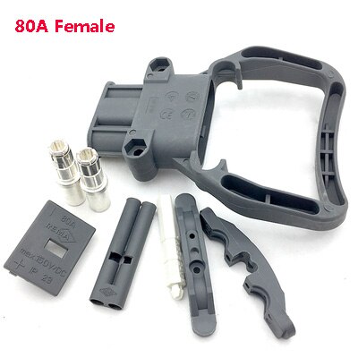 80A/160A/320A RE-MA Battery Connectors 150V Forklift Male female Connector High-Power Charging Industrial Plug For pallet trucks: 80A Female plug