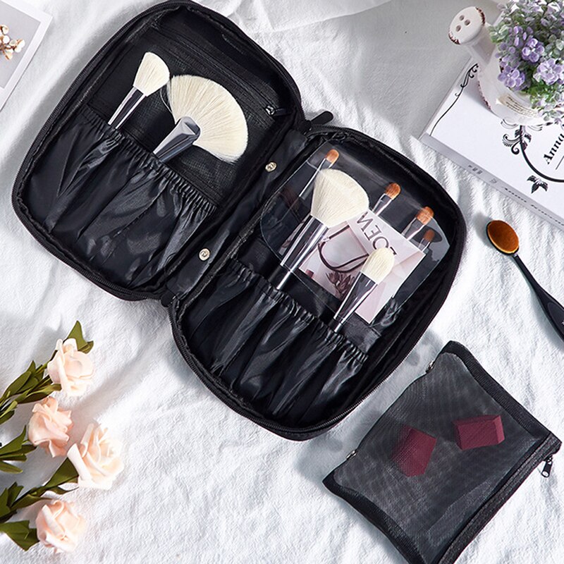 Hair Salon Hairdresser Hairdressing Scissors Comb Tool Storage Bag Case Holder Portable Make Up Bag Black