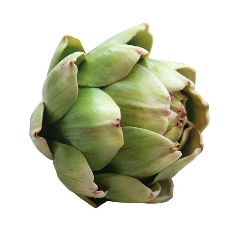 Faux artiskok frugt plast kunstigt blomsterhoved grøn/lilla buket fest frugt disg indretning cynara scolymus hoveder  #bl2