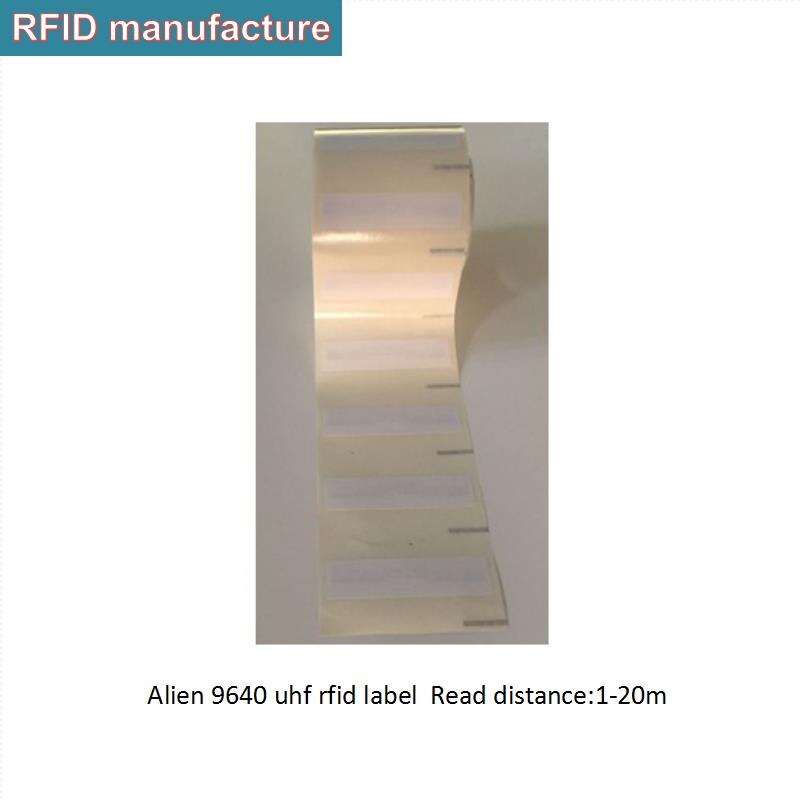 Étiquette rfid uhf Étiquette adhésif EPC gen2 longue plage de lecture passive 915mhz UHF Alien puce RFID incrustation Autocollant pour stock magasin prendre