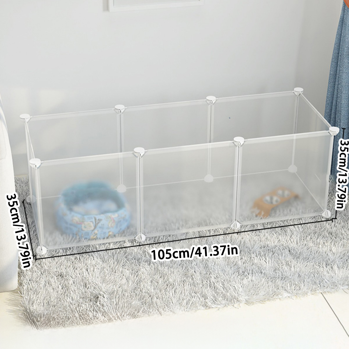 Isolatiebord voor kleine dieren, beschermhek voor kleine en middelgrote honden, verwijderbaar hek voor huisdieren, transparante kooi, kattenkooi, afneembaar en wasbaar: Dark Khaki