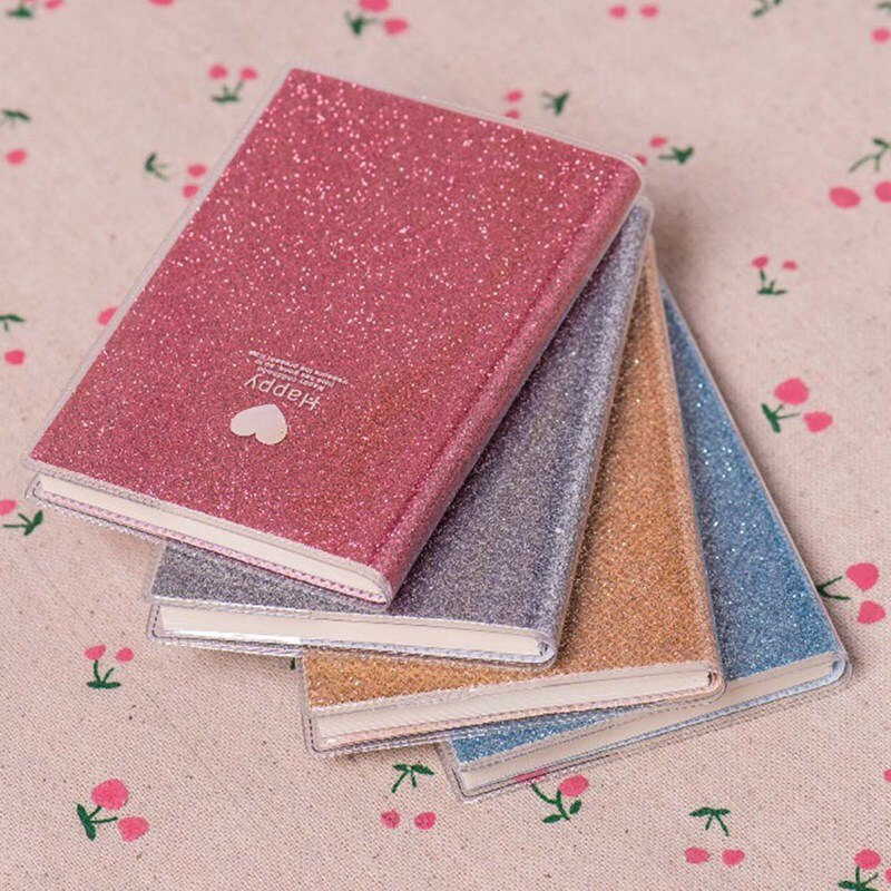1Pcs Liefde Pvc Mini Notebook Papier Dagboek School Shiny Cool Kawaii Notebook Papier Schema Planner Schetsboek