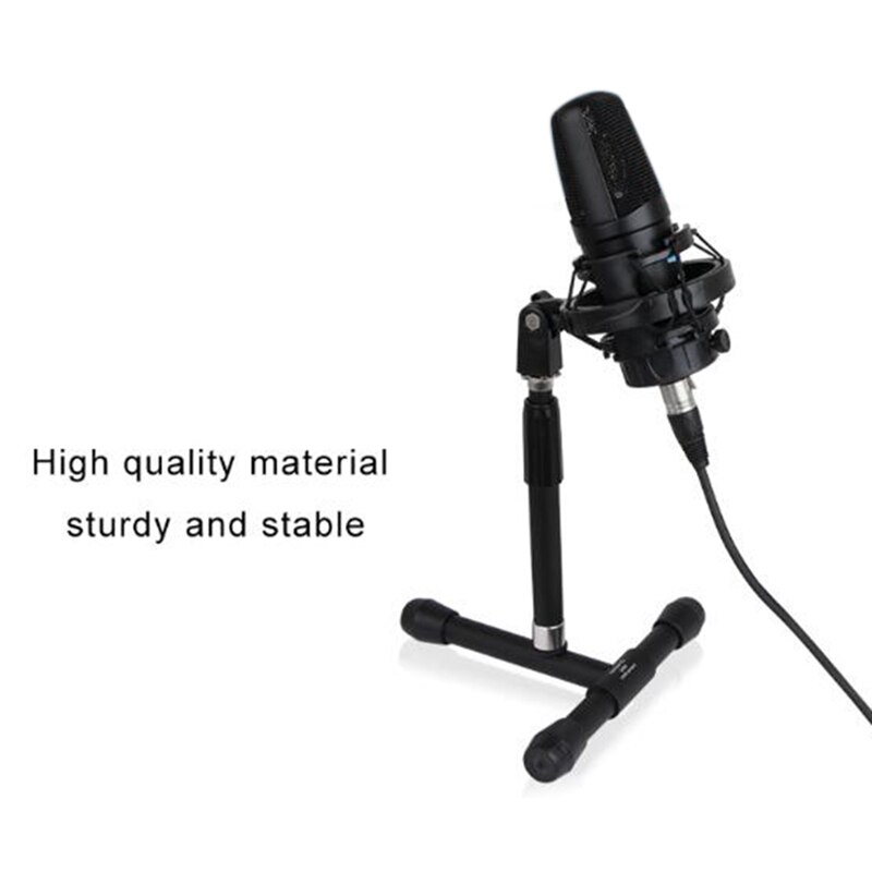 Alctron KS-2 Verstelbare Microfoon Stand Desk Houder Mic Stand Tafel Top Mount T-Vormige Basis