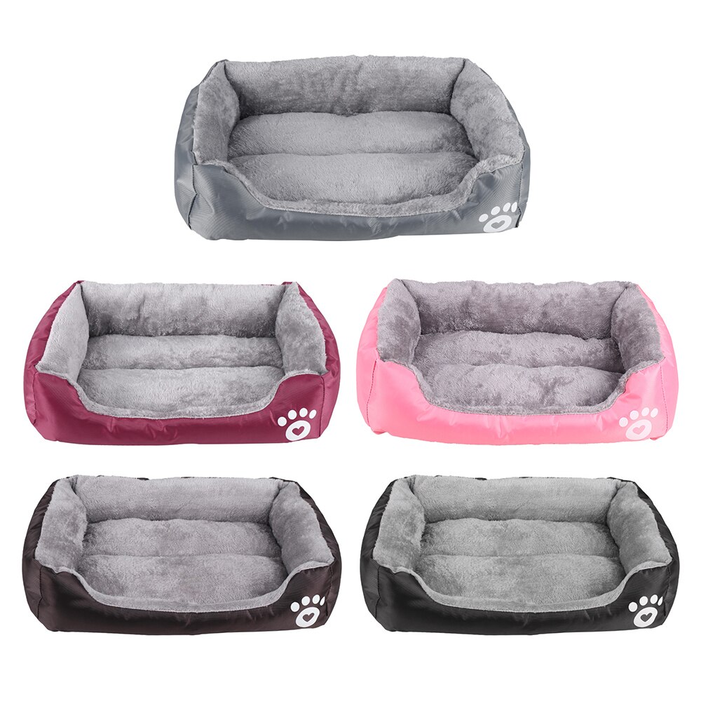 Huisdierbed voor Grote Honden & Katten - Waterdicht Koraal Fleece Nest - Warm Vier Seizoenen Puppy Kussen