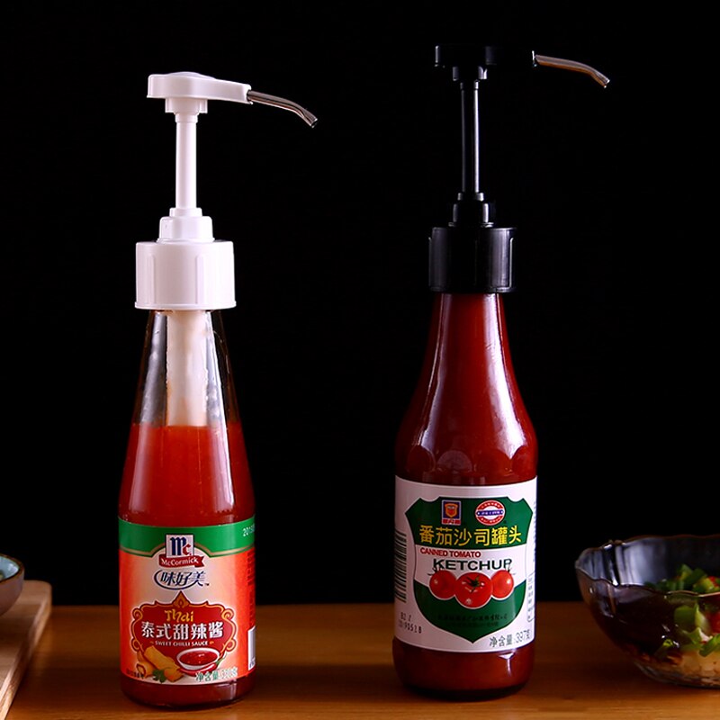 Syrup bottle press nozzle operation head household manual plastic pressure nozzle essential push-in artifact kitchen supplies