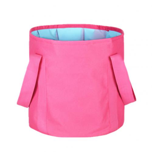 Foldable Foot Tub Portable Bath Bag Wash Basin Water Bucket Large Capacity Bath Feet Spa Massage Washing Tub For Outdoor Travel: Rose Red