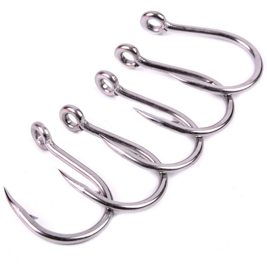100pcs Saltwater Fishing Hook JIGGING HOOK 1/0#-13/0# Model Stainless Steel Fishhook Made In Taiwan Jig Fishing Hooks Carp Hooks