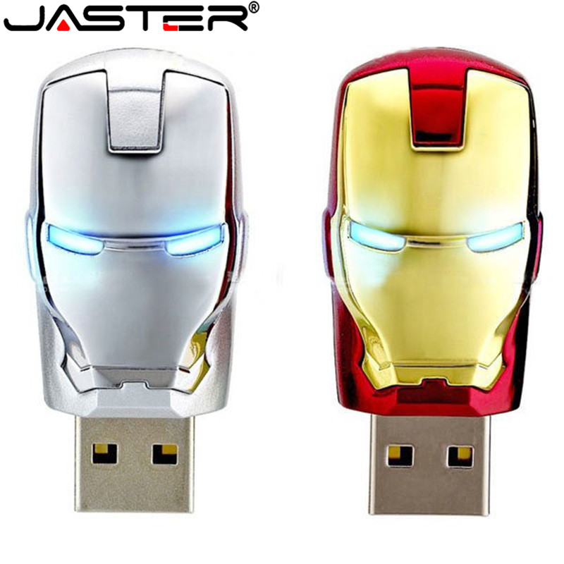 JASTER Grande capacità Iron man pendrive Metallo impermeabile pen drive 16gb 32gb 64gb usb stick usb flash U disk regalo cle usb