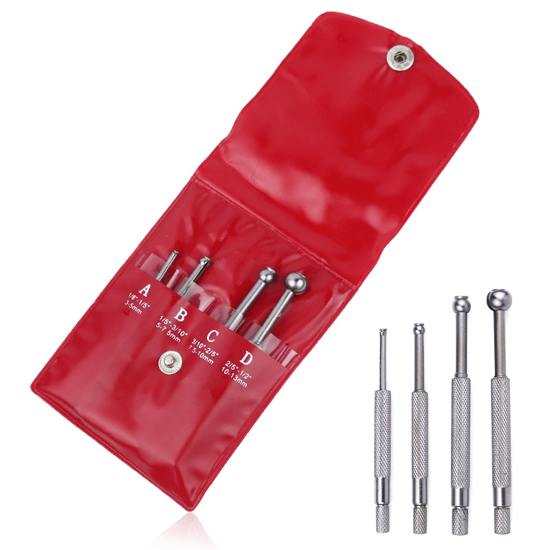 4 teile/satz Kleine See Messgerät einstellen 3-13mm Teleskop Ball Typ See Bohrung-Sauerei messen Werkzeuge