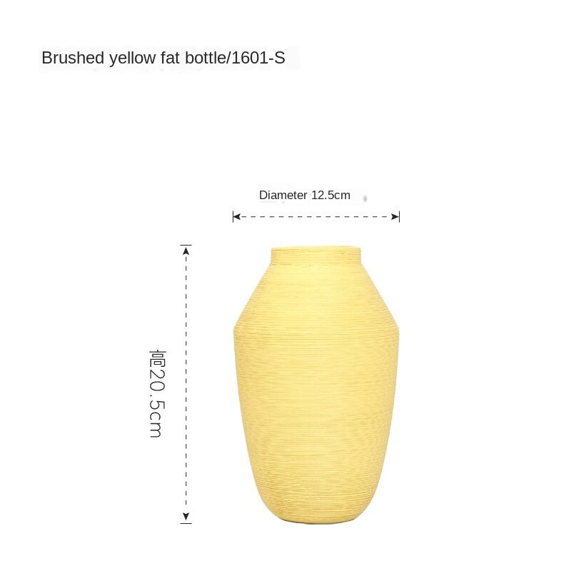 Morandi Brushed Ceramic Vase Flower Arrangement Living Room Villa Country Style Home Decoration Nordic Simple Modern Home Decor: 1601-S