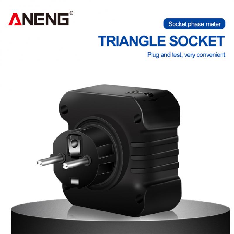 ANENG AC10 Socket Tester US/EU Plug Detector Zero Line Plug Polarity Phase Check Phase Detector Plug Multimeter Digital Tester