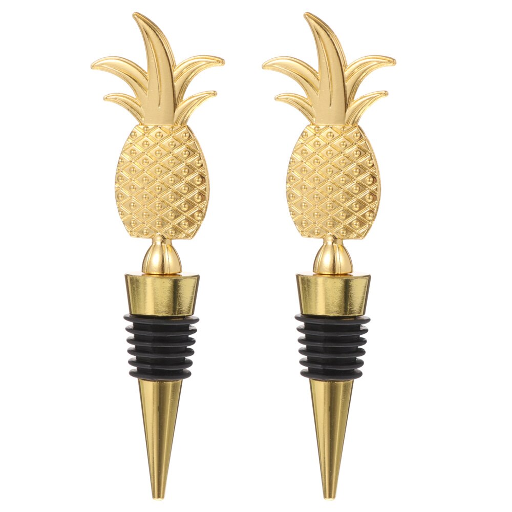 Bouchons de bouteille en forme d'ananas 2 pièces bouchons de bouteille en alliage