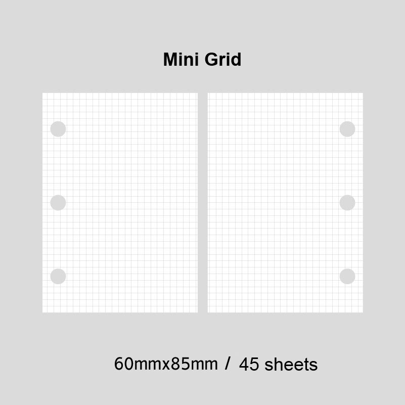 Kawaii Mini Loose- Leaf Notebooks 3 Holes Dairy Paper Refills Spiral Binder Planner Cute Pager Dairy Weekly To Do Planner: Blue