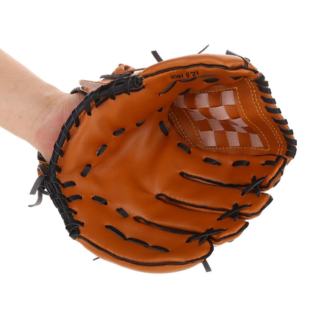 Baseball Glove 2 Colors Baseball Accessories Left-Hand Glove for Adult Man Woman Practicing Training Competition 10.50/12.5inch