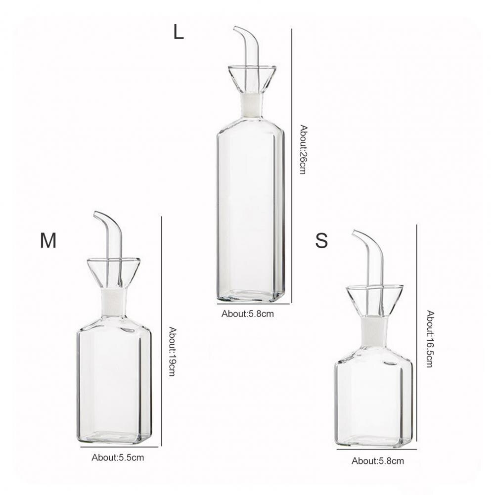 Glas Öl Flasche Küche Dicht Glas Olivenöl Essig Spender Ausgießer Spritzgerät für Gewürz Flasche Glas Glas Öl Container