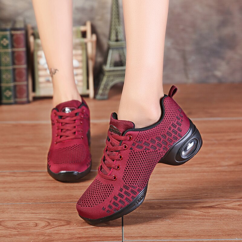 Sports Feature Soft Outsole Breath Dance Shoes Sneakers Woman Practice Shoes Modern Dance Jazz Shoes Sneakers Zapstos Feminino
