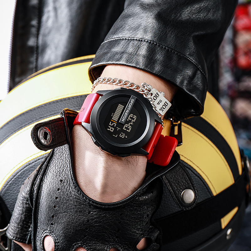 POSHI Sport Watch for Man Luxury Digital Wristwatch Stopwatch Luminous with Date Week Original Waterproof Clock