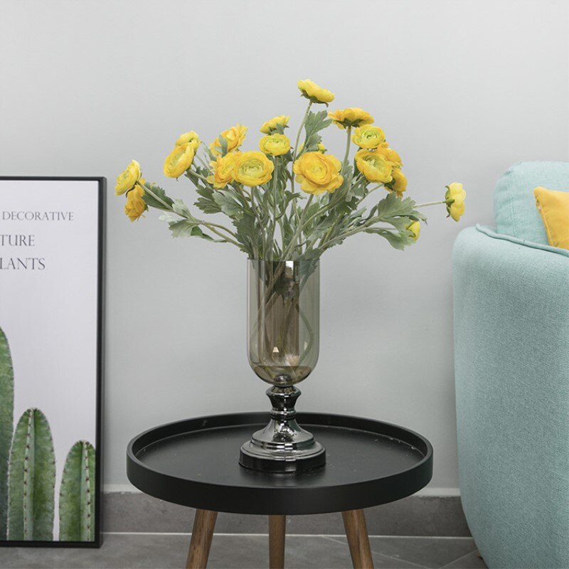 10 stk. små ranunculus asiatiske kunstige blomster til bryllupsdekoration hjem kunstige blomster rose simuleringsbuket 50cm